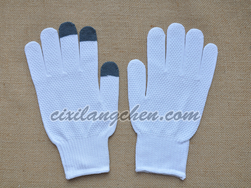 100% cotton PVC dotted glove 10C-PVC-003