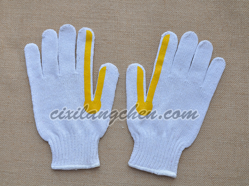 Poly/cotton PVC dotted glove 7T-PVC-001